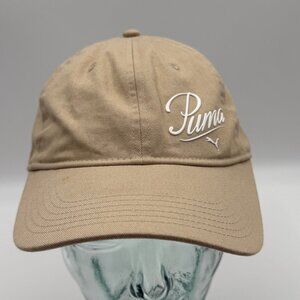 Puma Beige Tan Baseball Cap Hat StrapBack Adjustable One Size Logo